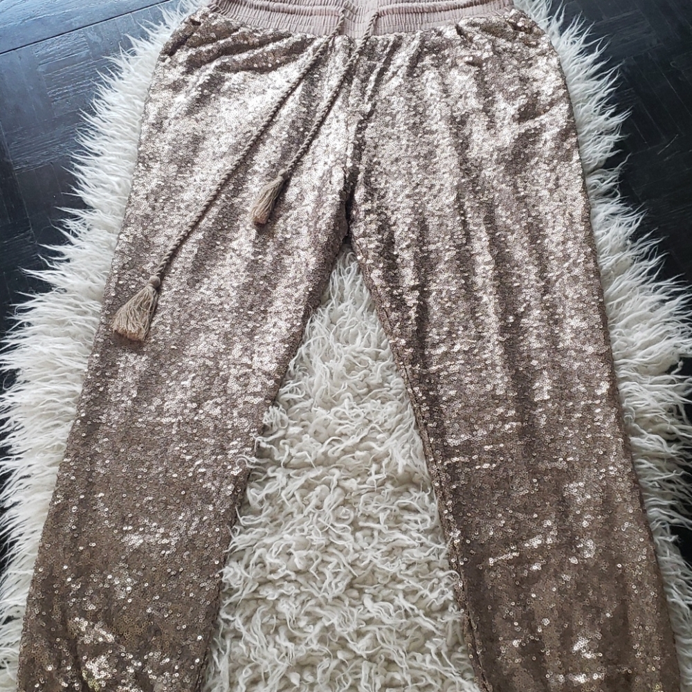 Sequin joggers size M
